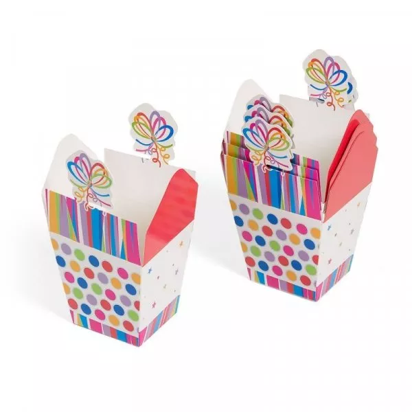 Снимка на Ефектна кутия за бонбони и сладки - картонена - 4 бр.