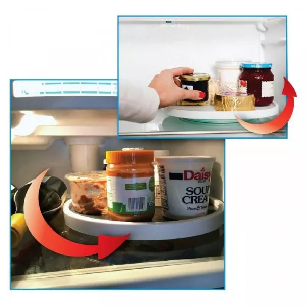 Снимка на Пластмасов въртящ се поднос за хладилник 25 см