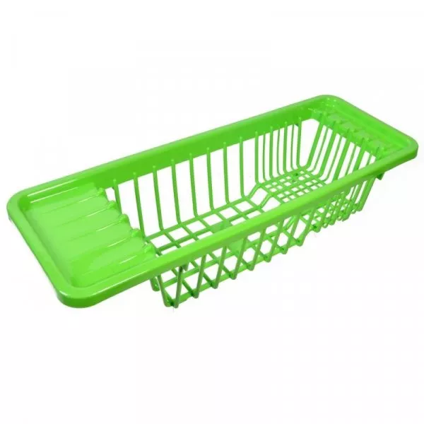 Снимка на Пластмасов сушилник за съдове и прибори в зелен цвят