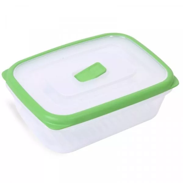 Снимка на Пластмасова кутия за храна с въздушен клапан и капак - 1 л