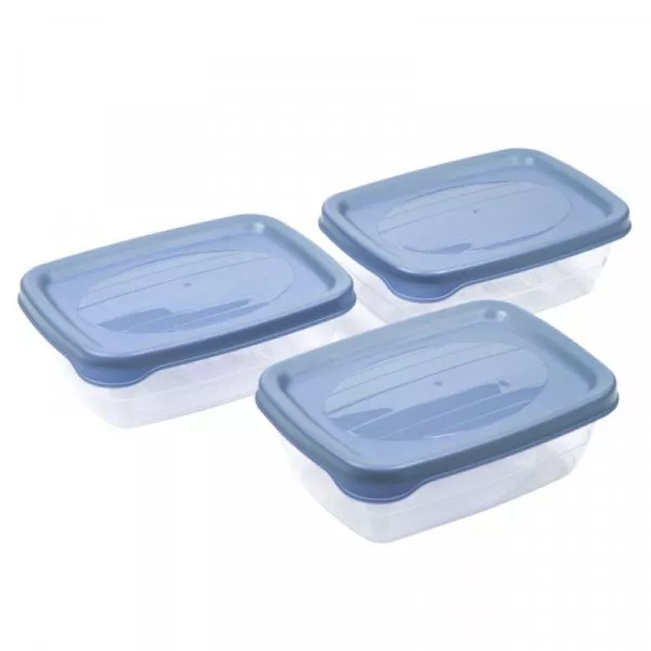 Снимка на Пластмасови кутии за храна - 600 мл - 3 бр.