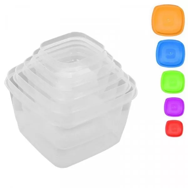 Снимка на Пластмасова кутия за храна с капак - 5 различни размера