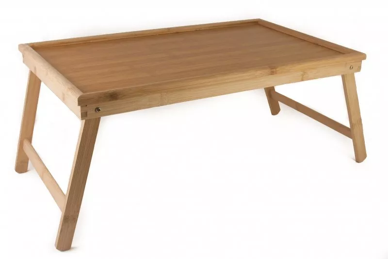 Снимка на Сгъваема бамбукова маса за закуска в леглото
