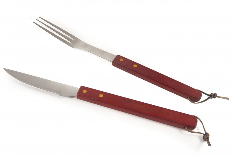 Снимка на Комплект вилица и нож за скара