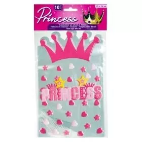 Снимка на Комплект торбички за сладкиши с панделки - Princess - 10 бр.