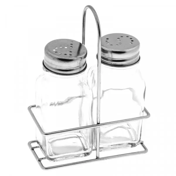 Снимка на Комплект стъклени солница и пиперница