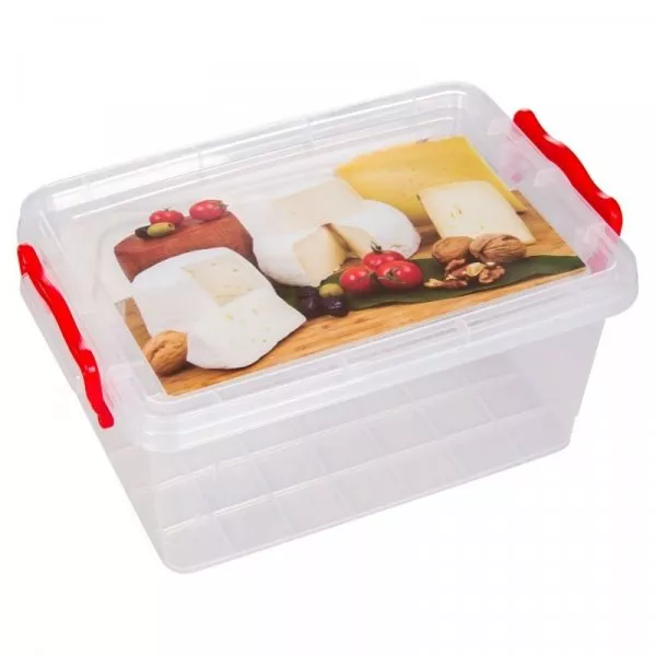 Снимка на Пластмасова кутия за сирене с капак - 3 л