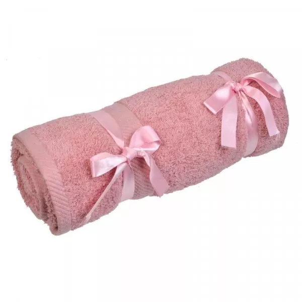 Снимка на Памучна хавлиена кърпа за баня - пепел от рози - 70 х 140 см