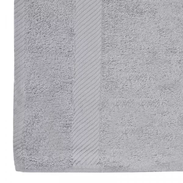 Снимка на Памучна хавлиена кърпа за баня - сива - 90 х 50 см