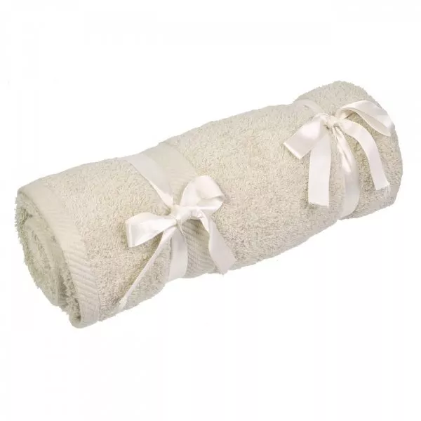 Снимка на Памучна хавлиена кърпа за баня - екрю - 90 х 50 см