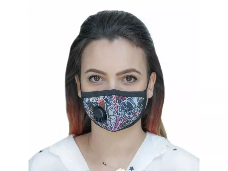 Снимка на Защитна маска с клапан подсилена със сребърни йони (размер XS-M)