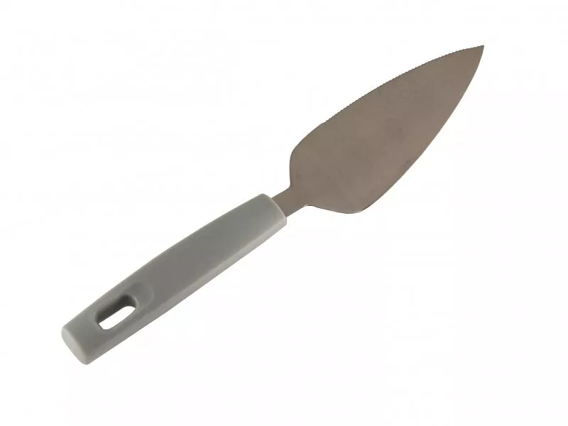 Снимка на Лопатка и нож за торта със сива дръжка