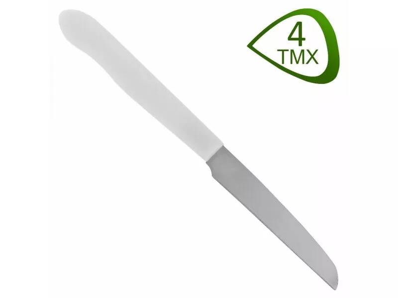 Снимка на Комплект от 4 бели ножа за хранене - 19см