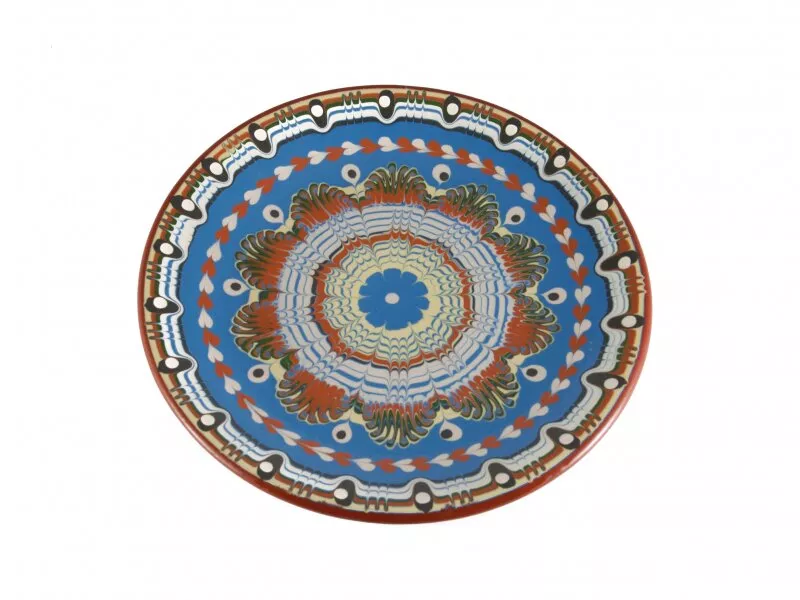 Снимка на Голяма керамична чиния в 4 разцветки - 25см