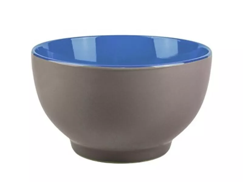 Снимка на Керамична купа в сиво и синьо - 650 мл
