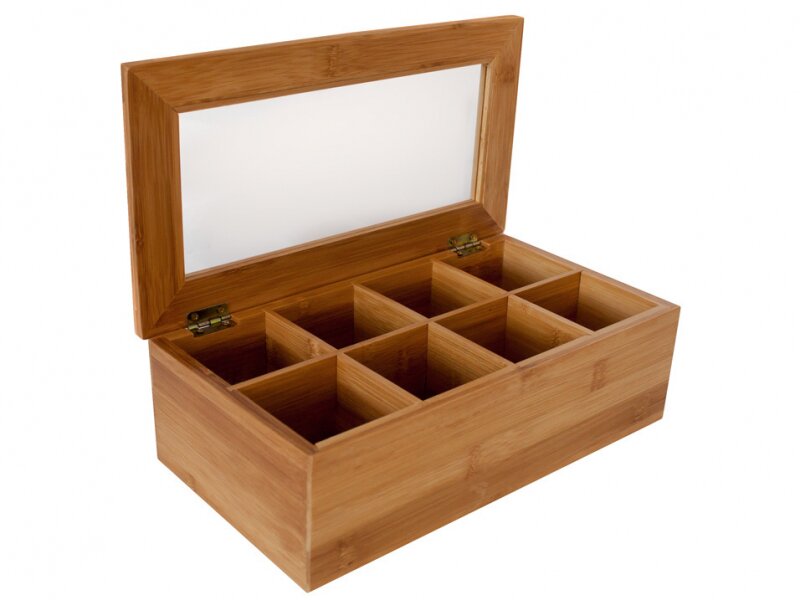 Снимка на Бамбукова кутия за чай с 8 секции - 31см