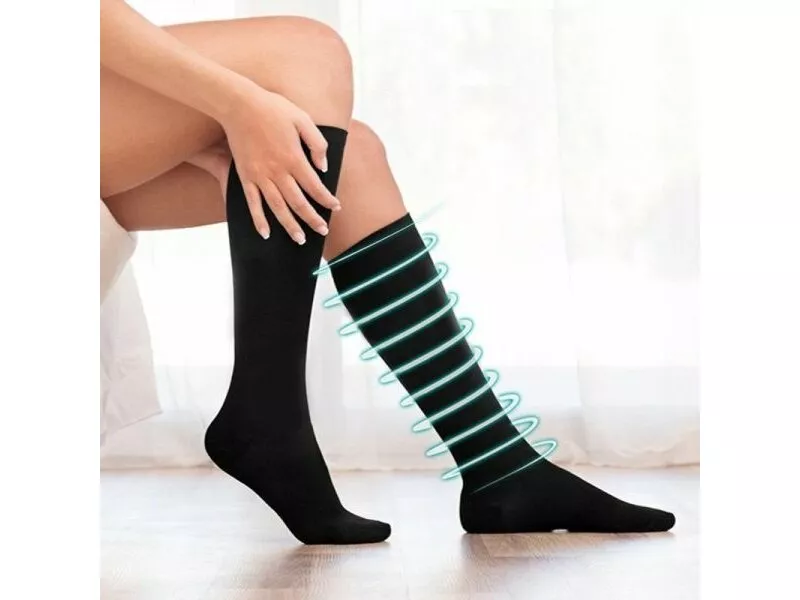 Снимка на Компресивни чорапи, Черни, Един размер