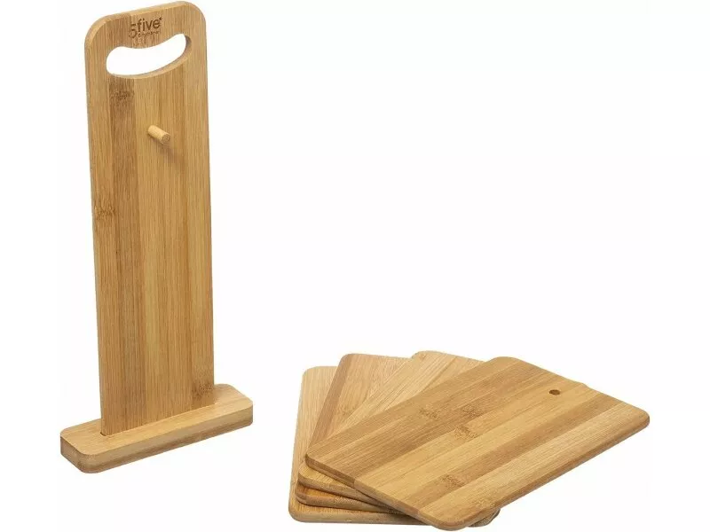 Снимка на Комплект от 4 бамбукови дъски на стойка