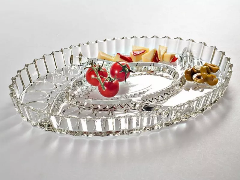 Снимка на Стъклена чиния за ордьоври, разядки и сосове
