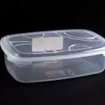 Снимка на Пластмасова кутия за съхранение на храна - 1 литър с цвят Бял