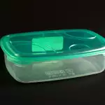 Снимка на Пластмасова кутия за съхранение на храна - 1 литър с цвят Зелен