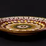Снимка 2 на Ръчно изработена керамична чиния 22 см