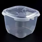 Снимка на Голяма кутия с капак за съхранение на храна 3л с цвят Бял