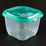 Снимка на Голяма кутия с капак за съхранение на храна 3л с цвят Зелен