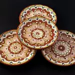 Снимка 4 на Ръчно изработена керамична чиния 18 см