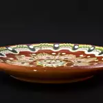 Снимка 2 на Ръчно изработена керамична чиния 18 см