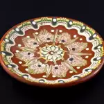 Снимка 3 на Ръчно изработена керамична чиния 18 см