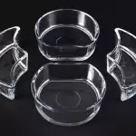 Снимка 1 на Стъклен комбиниран прибор за ордьоври 4+1 чинии, модел Lavin