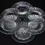 Снимка 2 на Комплект красиви стъклени чинии 6 бр - 25см