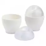 Снимка на Пластмасови поставки за яйца за микровълнова фурна - 2 бр. с цвят Бял