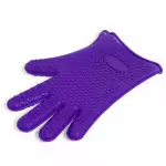 Снимка на Силиконова ръкавица за горещи съдове с пръсти с цвят Лилав