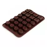 Снимка на Силиконова форма за вкусни бонбони - с 20 гнезда с цвят Кафяв