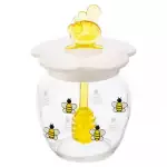 Снимка на Стъклен буркан за мед с лъжица с цвят 