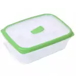 Снимка на Пластмасова кутия за храна с въздушен клапан и капак - 1 л с цвят Светло зелен
