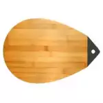 Снимка на Дървена дъска за рязане със силиконова дръжка - 37см с цвят Дъб
