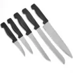Снимка на Комплект кухненски ножове - 5 бр. с цвят Черен