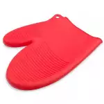 Снимка на Силиконова ръкавица за горещи съдове - червена с цвят Червен