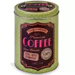 Снимка на Метална кутия за кафе - зелена с цвят Зелен