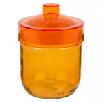 Снимка на Стъклен буркан - цветен - 425 мл с цвят Оранжев