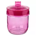 Снимка на Стъклен буркан - цветен - 425 мл с цвят Розов