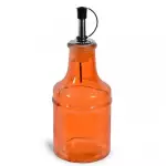 Снимка на Стъклена бутилка за зехтин или олио - 250 мл с цвят Оранжев
