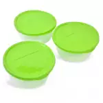 Снимка на Комплект пластмасови кутии за месо и риба - 1.1 л - 3 бр. с цвят Зелен