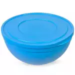Снимка на Пластмасов съд за съхранение на храна с капак - 6 л с цвят Син