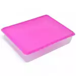 Снимка на Пластмасова кутия за съхранение на храна  с капак - 6 л с цвят Лилав
