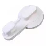 Снимка на Пластмасова закачалка с вакуумна вендуза - 3 бр. с цвят Бял