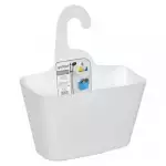 Пластмасова кошница за баня - окачваща се - бяла - 28 х 12 х 16 см.